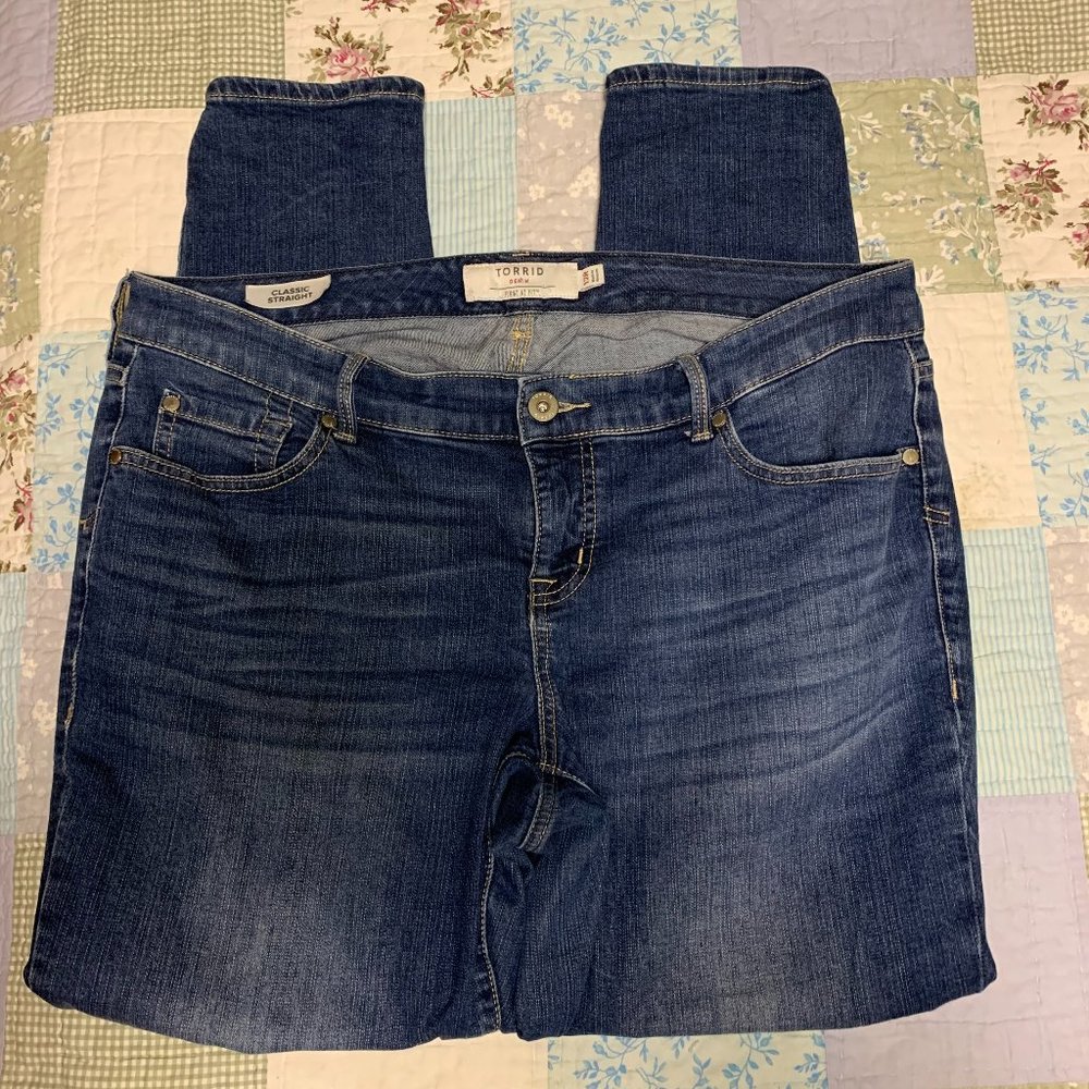 Torrid Denim First At Fit Classic Straight Jeans - Size 12R